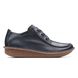 Clarks Lacing Shoes - Navy leather - 668185E FUNNY DREAM WIDE